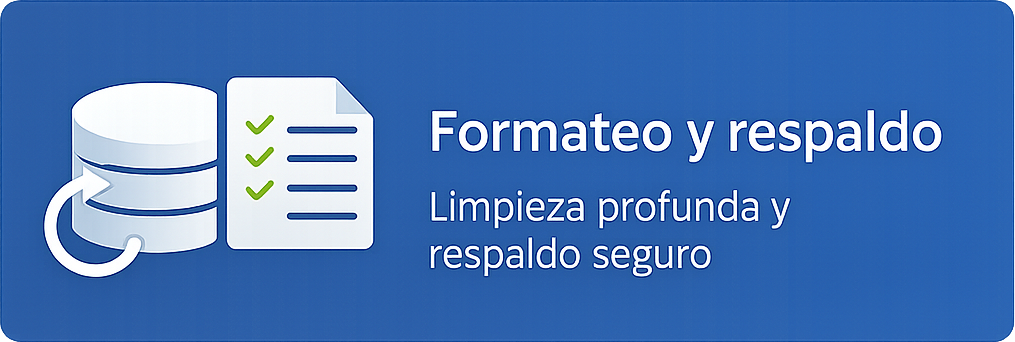 Formateo y respaldo
